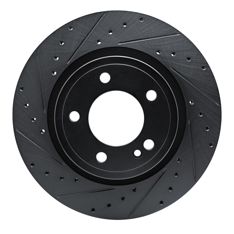 Mercedes-Benz G500 Brake Rotor (1) - Rear Left - R1 Concepts - Drilled & Slotted - Black - `19-`25 Mercedes-Benz G500 Brake Rotor (1) - Rear Left - R1 Concepts - Drilled & Slotted - Black - `19-`25